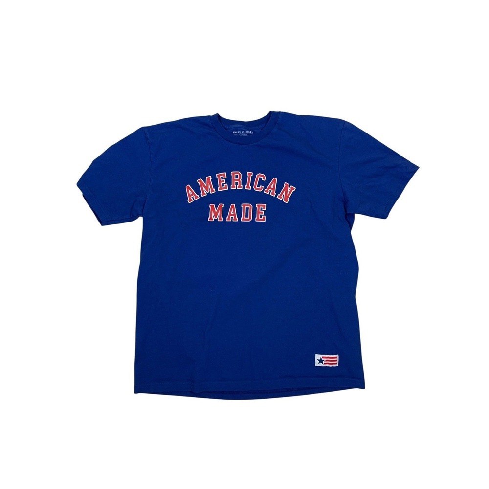 American‎ Giant American Made Blue Graphic T Shirt Heavyweight Cotton XXXL